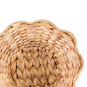 Bol en jacinthe d'eau écologique, forme florale, panier à fruits tissé, vente en gros, artisanat vietnamien, décoration bohème pour la maison, plateau de service - Product Image 4