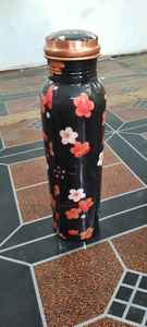 100% Copper Printed Design Water Bottle with Leak-Proof Advance Lid Unique Eco-Friendly <b>Disposable</b> Outdoor Yoga <b>Drinkware</b> - Product Image 3