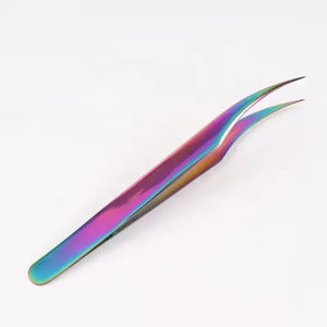 Pinzas de Alta Precisión para Injerto de Pestañas, Diseño de Delfín en Acero Inoxidable, Duraderas, Antiestáticas, para Uso en Salones de Belleza - Product Image 5