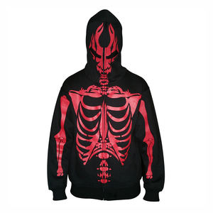 เสื้อฮู้ดมีซิปสำหรับผู้ชายผ้าฝ้ายโพลีเอสเตอร์พิมพ์ลายได้ตามต้องการ - Product Image 1