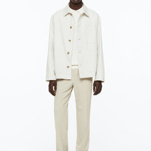 ชุดวอร์มสำหรับผู้ชายผ้าคอตตอนมีฮู้ดและกางเกงขายาวออกแบบได้ตามต้องการ - Product Image 1