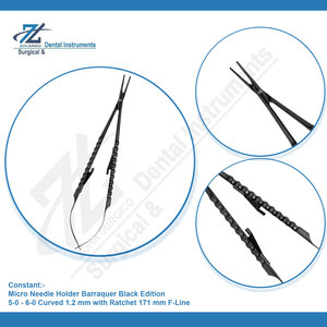 Portaagujas Micro Barraquer Curvo de Acero Inoxidable, Juego de Instrumentos de Alta Calidad 5-0 6-0 171mm 1.2mm para Uso Hospitalario, Pakistán - Product Image 4