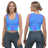 Soutien-gorge de sport pour femmes, taille plus, séchage rapide, écologique, respirant, tenue de festival cyberpunk, EDM, futuriste
