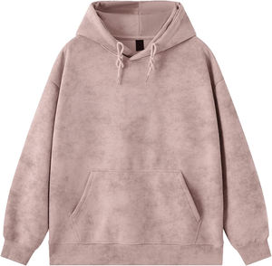 Sweat à capuche surdimensionné pour homme en molleton 370 g/m² 100 % coton épais et lourd, délavé à l'acide, uni, avec logo personnalisé, col à capuche numérique - Product Image 1