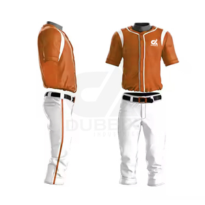 Uniforme de Béisbol Personalizado para Hombre, 100% Poliéster Antibacterial, de Alta Calidad y Bajo MOQ, con Logotipo Personalizado y Talla Personalizada - Product Image 1