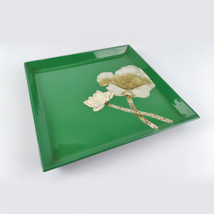 Plateau à thé laqué accessoire de vaisselle plateaux de service laqués de qualité supérieure pour collations boissons - Product Image 6