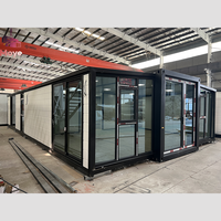 Cabine modulaire préfabriquée de luxe de 20 pieds 40 pieds Maison en paquet plat de 2 chambres à coucher fabriquée à partir de conteneurs Maison en conteneur moderne extensible pour hôtel