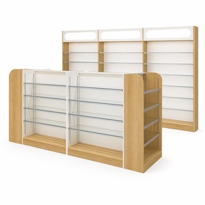 Étagère réglable pour magasin de cosmétiques Love Shack Fancy, produits écologiques, étagère îlot <span class=keywords><strong>en</strong></span> bois E0 - Product Image 3