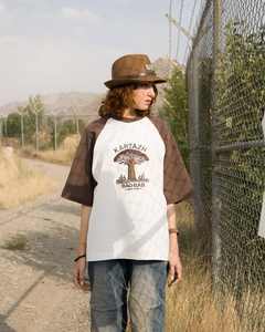 2025 nuevo diseño estampado Top mujer manga raglán Spicy Girl Camiseta de punto algodón Spandex ropa ajustada para mujer - Product Image 1