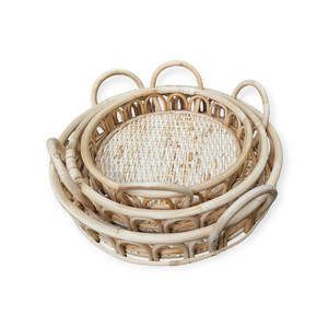 Wholesale Set Three Eco-Friendly Boho Rattan Cane Rectangular Rattan Tea <b>Container</b> Handcrafted Natural Sustainable Durable - Product Image 3