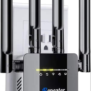 Répéteur WiFi longue portée 2025 – Amplificateur de signal 5G avec 2 antennes 2x2, 8 fois plus rapide, 2,4 GHz, pour 800-1000 m² - Product Image 1