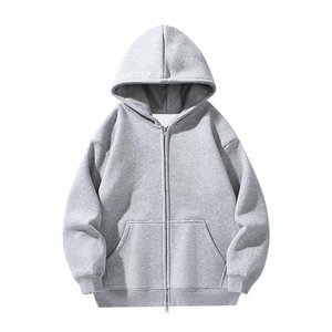 Wholesale New Fashionable Hot <b>Fleece</b> Blank Zipper <b>Black</b> Hoodie 100% Cotton Patchwork Pattern - Product Image 5