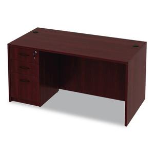 Mueble de recepción recto de la serie Alera Valencia, 59.13 pulgadas. X 29.5 Pulgadas X 29.63 Pulgadas Escritorios de Oficina Duraderos con Acabado en Caoba - Product Image 6