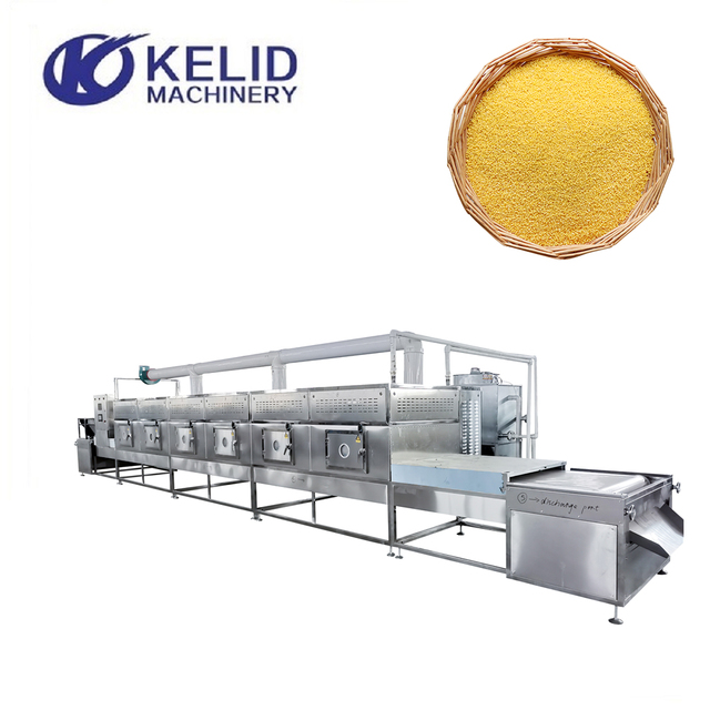 New Industrial Automatic Continuous Microwave Drying and Sterilization Equipment for Grain Cereal Processing Customized