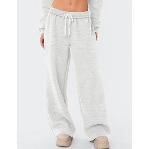 Pantalones Deportivos Anchos para Mujer, Pantalones Deportivos de Felpa con Bolsillos, Joggers Holgados para Adolescentes, Pantalones Cómodos de Cintura Alta - Product Image 2