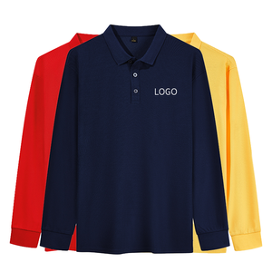 T-Shirt à manches longues unisexe personnalisé de haute qualité tissu lourd tricoté diverses couleurs décontracté hommes pour Polo - Product Image 1