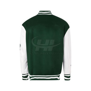 Blouson universitaire décontracté pour homme, qualité supérieure, col montant, logo frontal, écologique, respirant, vente en gros de vêtements - Product Image 2