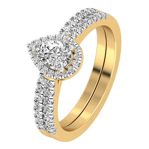 Anillo de boda de oro sólido de 14 quilates para mujer con 0,95 Cts VS Clarity EF Color Lab Grown Diamond IGI Certified Engagement Jewelry - Product Image 1