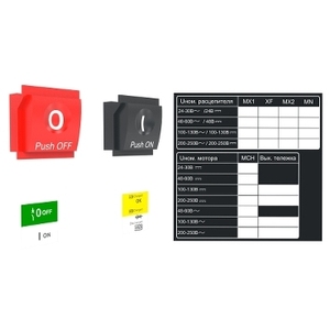 For SCHNEIDER ELECTRIC EXELBPB Green Red Label Kit for Push <b>Button</b> Switches - Product Image 1
