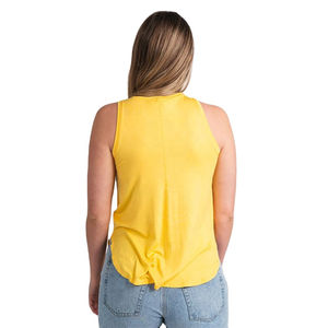Camiseta sin Mangas de Mezcla de Poliéster y Algodón Personalizada de Fábrica en Oferta, Chaleco Deportivo Transpirable que Absorbe la Humedad para Mujer - Product Image 3