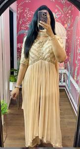 Designer Elegant Women's Traditional Anarkali Salwar Gown with Embroidered Silk Dupatta for Weddings or Work - Product Image 3