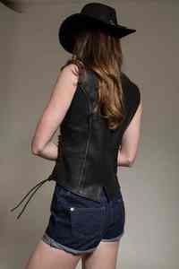 Chaleco de cuero de moto para hombre de Venta caliente hecho a medida de alta calidad con chalecos de cuero transpirables con estilo Premium para mujer de bajo precio - Product Image 3