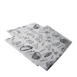 Custom Logo Double-Sided Eco-Friendly Greaseproof Heat Resistant Waterproof Recyclable <b>Food</b> Safe Snack <b>Wrapping</b> Offset <b>Paper</b> - Product Image 1