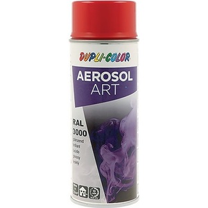 Peinture en aérosol colorée DUPLI-COLOR 400ml Rouge feu brillant RAL 3000 pour projets artistiques - Product Image 1