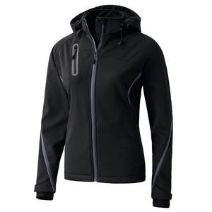 Veste Softshell imperméable pour femmes en gros personnalisée, doublée de polaire, poignets côtelés, veste réfléchissante, veste de randonnée - Product Image 1