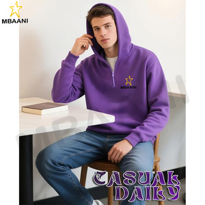 เสื้อสเวตเตอร์แบบสวมศีรษะมีฮู้ดสำหรับผู้ชายเสื้อฮู้ดขนแกะแขนยาวเสื้อกีฬาแบบลำลอง - Product Image 5