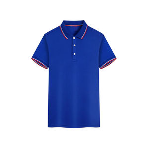 T-shirt de golf pour hommes à motif solide 100% coton 220 grammes poids du tissu à manches courtes vente en gros de marque personnalisée Type tricoté - Product Image 2