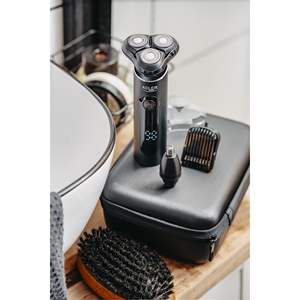 Mini Afeitadora Eléctrica para Hombre con Triple Cuchilla y Cabezales Adicionales para Recortar y Afeitar, Afeitadora Rotatoria para el Rostro - Product Image 4