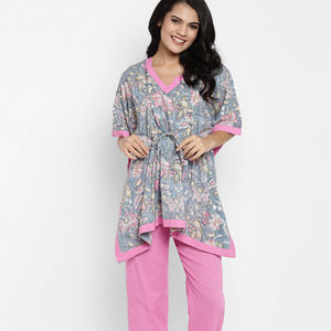 New Arrival 2 Piece Set Printed Three Quarter Sleeve <b>Summer</b> <b>Casual</b> <b>Dress</b> - Product Image 1