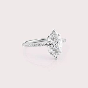 IGI Certified Oval Cut Lab Grown Diamond Engagement - Wedding Ring with Pave Band in Solid 925 Sterling Silver - Product Image 2