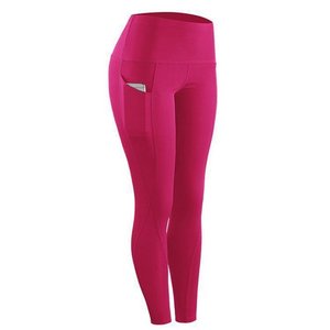 Leggings de yoga taille haute très élastiques en Spandex/Polyester pour l'entraînement et la gym, anti-humidité, pour la vente en gros en usine. - Product Image 2