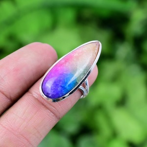 925 Sterling Silver Handmade Gemstone Rainbow Solar <b>Spinner</b> Promise <b>Ring</b> 925 Sterling Silver <b>Women</b> Wedding Gift <b>Ring</b> Jewelry - Product Image 4