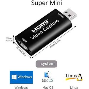 Carte de capture vidéo USB HDMI HD 1080P pour l'enregistrement de jeux et OBS via New Title HD 1080P pour carte de capture vidéo USB HDMI - Product Image 3