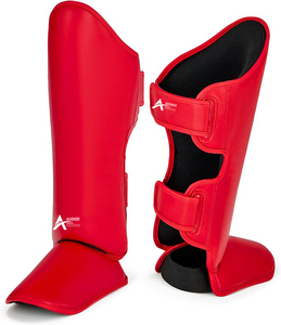 Venta al por mayor personalizado profesional Muay Thai espinilleras PU cuero almohadillas de boxeo para Kickboxing MMA entrenamiento - Product Image 4