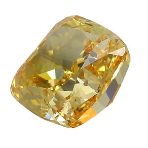 Diamant de coussin créé par laboratoire jaune fantaisie de 9,61 ct - Product Image 4