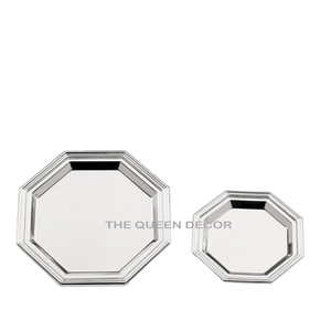 Ensembles en métal en aluminium de vente chaude de 6 sous-verres en pierre de forme ronde articles de table de luxe utilisés restaurant à la maison - Product Image 4