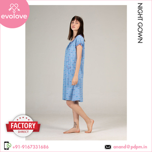 ชุดนอนสั้นสีฟ้าอ่อนสำหรับสุภาพสตรี - Product Image 2