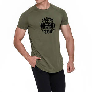 Promocional hombres gimnasio deportes Atlético correr desgaste manga corta Camiseta 100% poliéster en blanco camiseta para Hombres atletas - Product Image 1