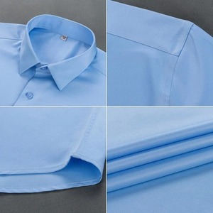 Chemises pour hommes unies décontractées de qualité supérieure 100% chemises en gros en coton biologique personnaliser la conception chemises à manches longues - Product Image 6