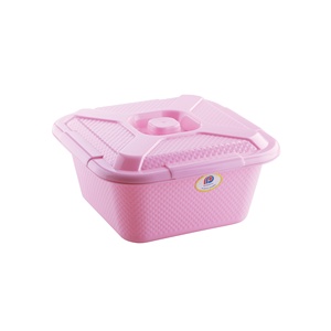 ถังเก็บของอเนกประสงค์พลาสติกสำหรับห้องน้ำในบ้าน มีฝาปิด ขนาด 5.7 ลิตร - Product Image 3