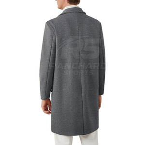 Manteau long pour homme, classique, mode, vêtements de bureau, manteau long pour homme, coupe ajustée, élégant, pardessus, manteau long pour homme - Product Image 3