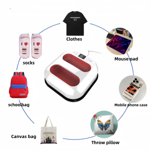 Mini Prensa de Calor Portátil 220V/110V, Máquina de Sublimación Semiautomática para Impresión Plana en Camisetas - Product Image 3