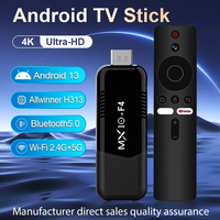 Nuevo TV Stick Inteligente MX10 F4 Hecho en China, Full HD, Android 13.0, Allwinner H313, WIFI6, 4K, Inalámbrico, Portátil, Mini TV Stick