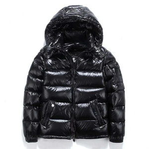 Wholesale Waterproof <b>Men</b> <b>s</b> Nylon Puffer Jacket Thick Hooded Stand Collar Zipper Closure Solid Pattern Quick Dry Winter <b>Coat</b> - Product Image 1
