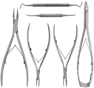 Kit d'outils de podologie en acier inoxydable, coupe-ongles robuste pour l'élimination des ongles incarnés PK - Product Image 4