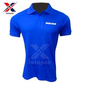Polo tricoté en polyester et coton brodé pour hommes conception personnalisée t-shirts de sport prix de gros direct - Product Image 4
